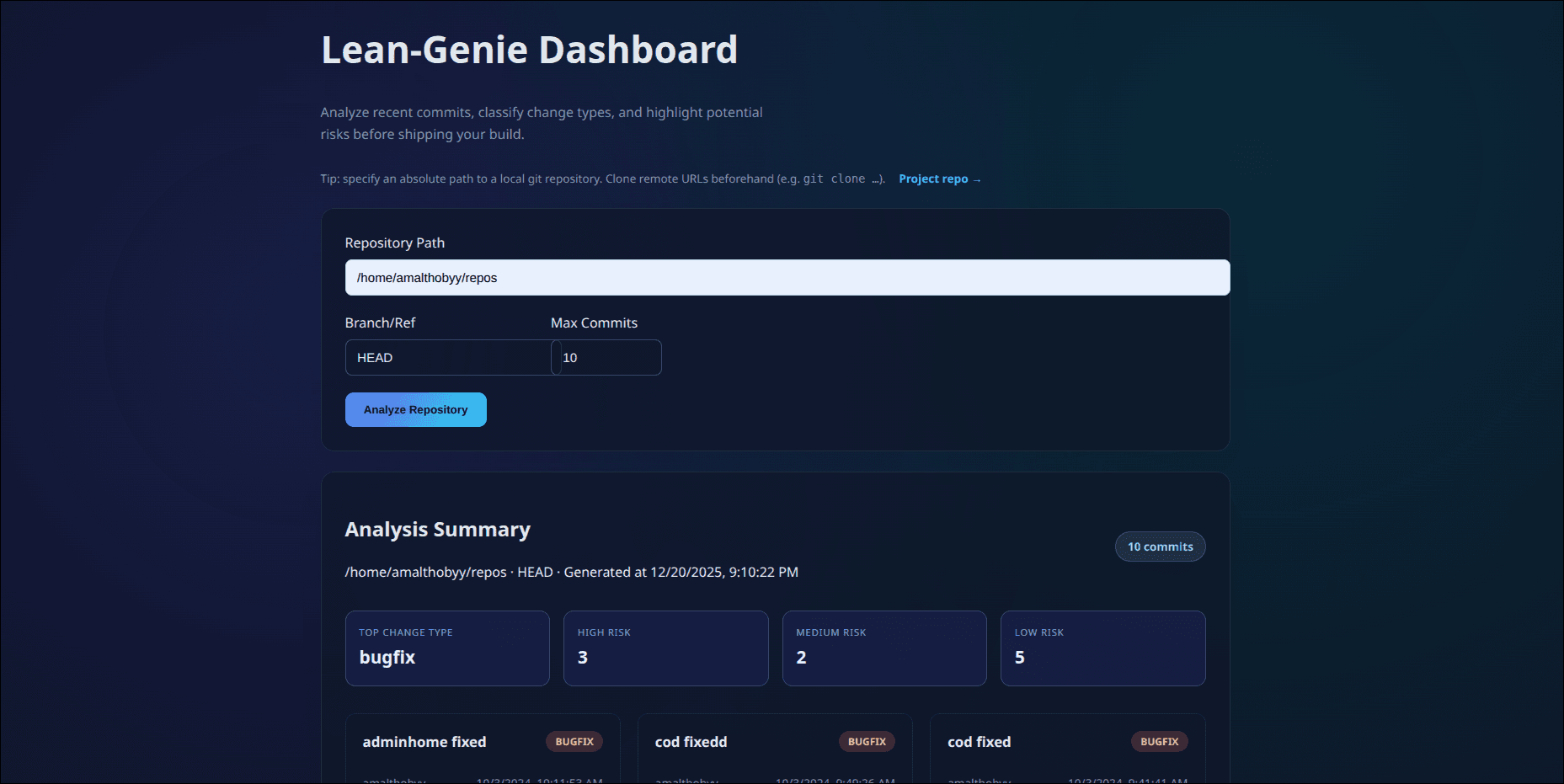 Lean-Genie – GenAI Build Assistant